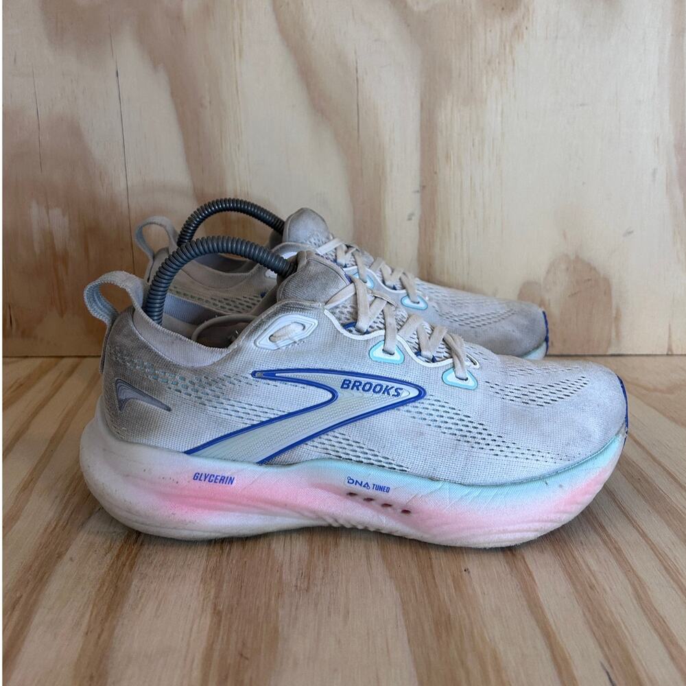 Brooks - Glycerin 22 - Running Shoes - White/Blue - Women's - 9(B) - 1204341B110